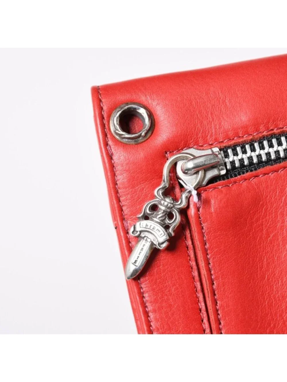 Chrome Hearts Wave Cross Ball Button Wallet Soft Leather